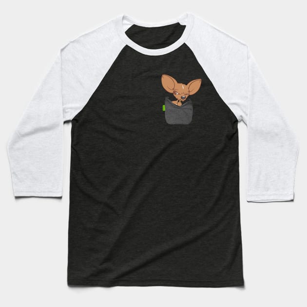 Chihuahua FU Pocket Baseball T-Shirt by darklordpug
